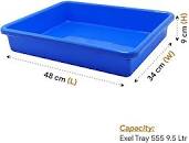 Plastic Tray 34cm x 48cm x 9cm Wonder